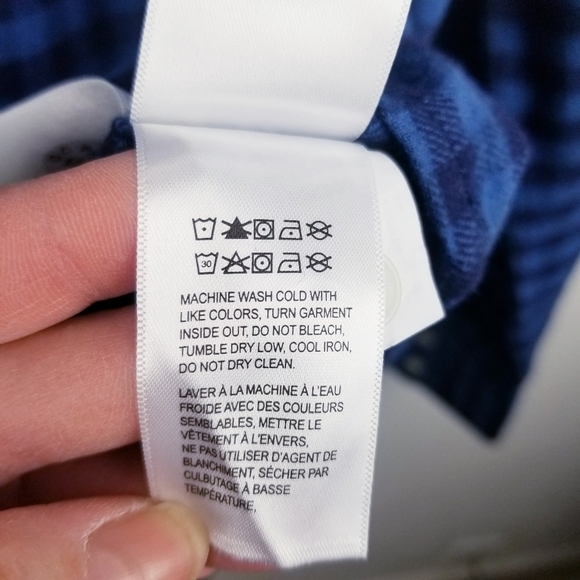 Lucky Brand Saturday Stretch Blue Checkered Flannel Snap Front Shirt NWT - Picture 9 of 11